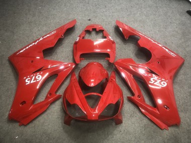 2006-2008 Rouge Avec Décalcomanies Blanches Triumph Daytona 675 Carénage Moto