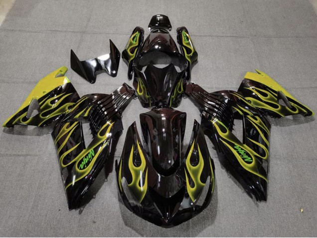2006-2011 Giallo Fiamma Kawasaki ZX14R Carénage Moto 2006-2011 Giallo Fiamma Kawasaki ZX14R Carénage Moto