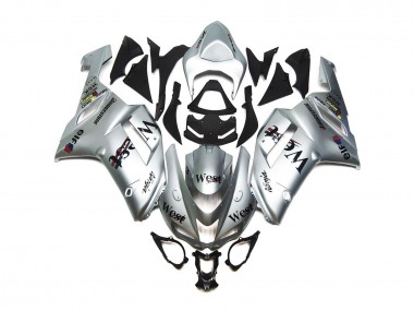 2007-2008 Argent West Brillant Kawasaki ZX6R Carénage Moto