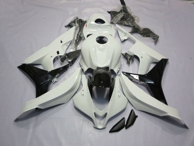 2007-2008 Blanc Brillant & Noir Honda CBR600RR Carénage Moto