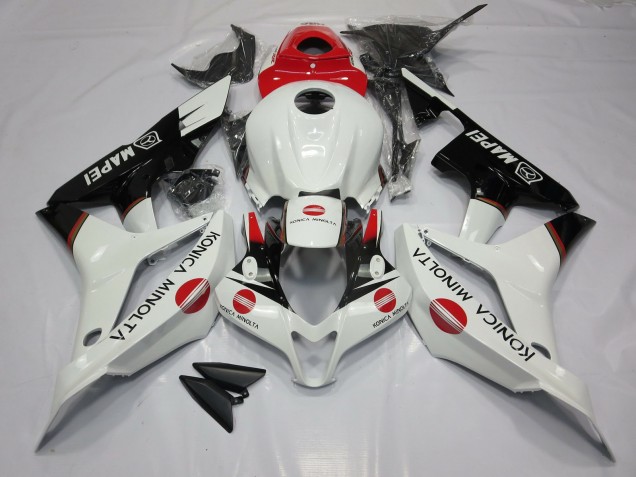 2007-2008 Blanc & Rouge Konica Minolta Honda CBR600RR Carénage Moto