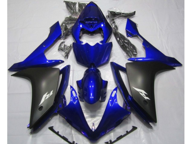 2007-2008 Bleu Brillant & Noir Yamaha R1 Carénage Moto