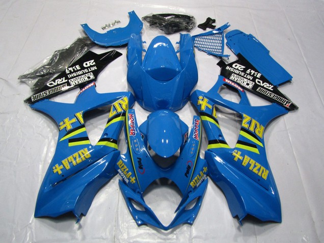 2007-2008 Bleu Vif Rizla Suzuki GSXR 1000 Carénage Moto 2007-2008 Bleu Vif Rizla Suzuki GSXR 1000 Carénage Moto