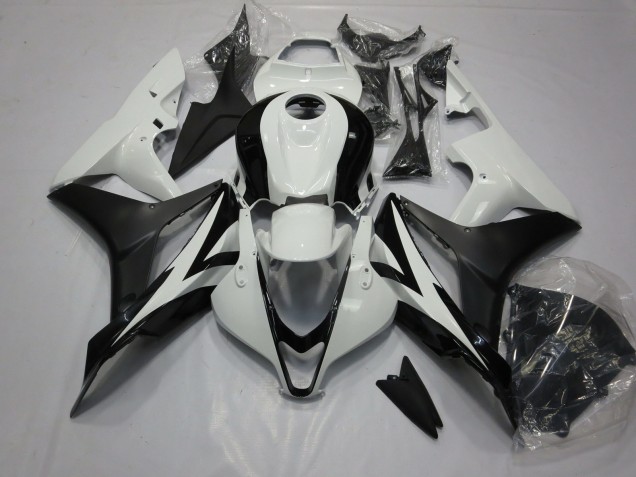2007-2008 Nettoyer Le Noir & Le Blanc Honda CBR600RR Carénage Moto 2007-2008 Nettoyer Le Noir & Le Blanc Honda CBR600RR Carénage Moto