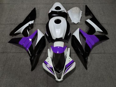 2007-2008 Noir Blanc & Violet Honda CBR600RR Carénage Moto