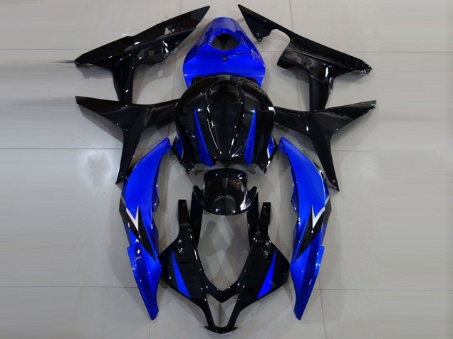 2007-2008 Noir Brillant & Bleu Honda CBR600RR Carénage Moto 2007-2008 Noir Brillant & Bleu Honda CBR600RR Carénage Moto