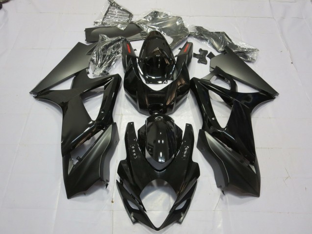 2007-2008 Noir Brillant & Mat Suzuki GSXR 1000 Carénage Moto