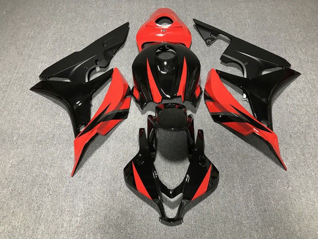 2007-2008 Noir Brillant & Rouge Honda CBR600RR Carénage Moto