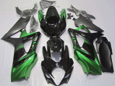 2007-2008 Noir Brillant & Vert Suzuki GSXR 1000 Carénage Moto