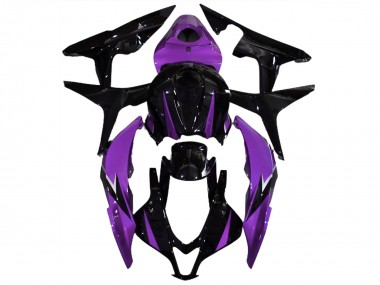 2007-2008 Noir Brillant & Violet Honda CBR600RR Carénage Moto