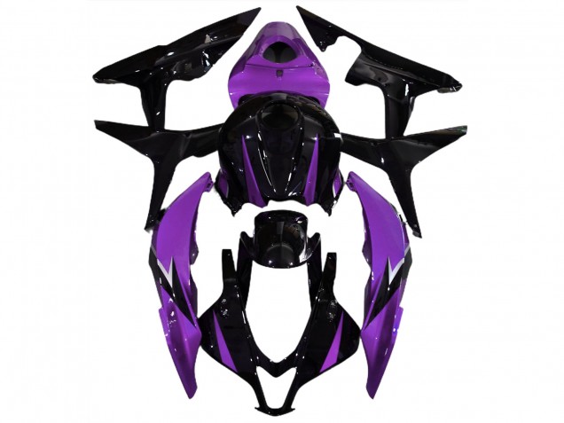 2007-2008 Noir Brillant & Violet Honda CBR600RR Carénage Moto