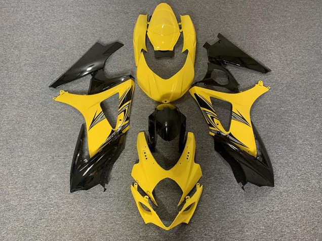 2007-2008 Noir & Jaune Suzuki GSXR 1000 Carénage Moto