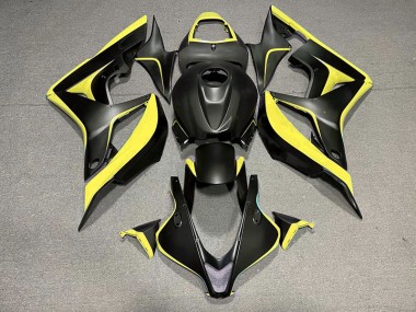 2007-2008 Noir Mat & Jaune Honda CBR600RR Carénage Moto