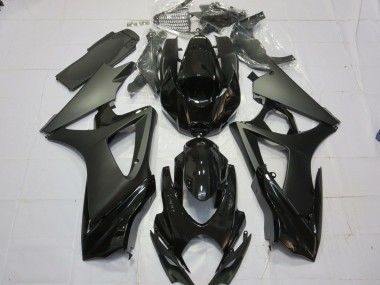 2007-2008 Noir Mat Noir Brillant Suzuki GSXR 1000 Carénage Moto