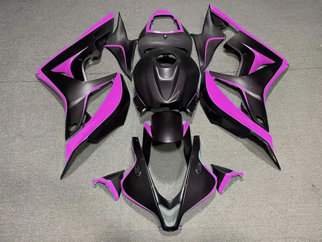 2007-2008 Noir Mat & Rose Honda CBR600RR Carénage Moto 2007-2008 Noir Mat & Rose Honda CBR600RR Carénage Moto