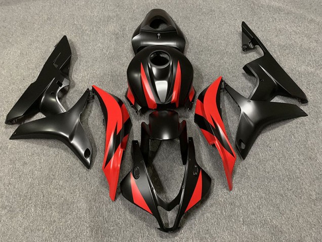 2007-2008 Noir Mat & Rouge Honda CBR600RR Carénage Moto