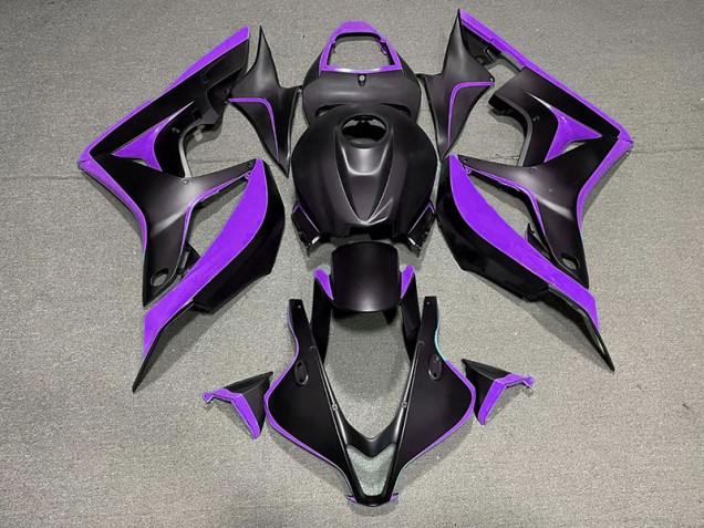 2007-2008 Noir Mat & Violet Honda CBR600RR Carénage Moto