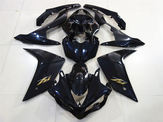 2007-2008 Or Noir Brillant Yamaha R1 Carénage Moto