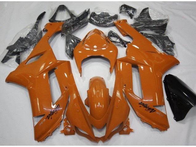 2007-2008 Orange Brillant Kawasaki ZX6R Carénage Moto 2007-2008 Orange Brillant Kawasaki ZX6R Carénage Moto