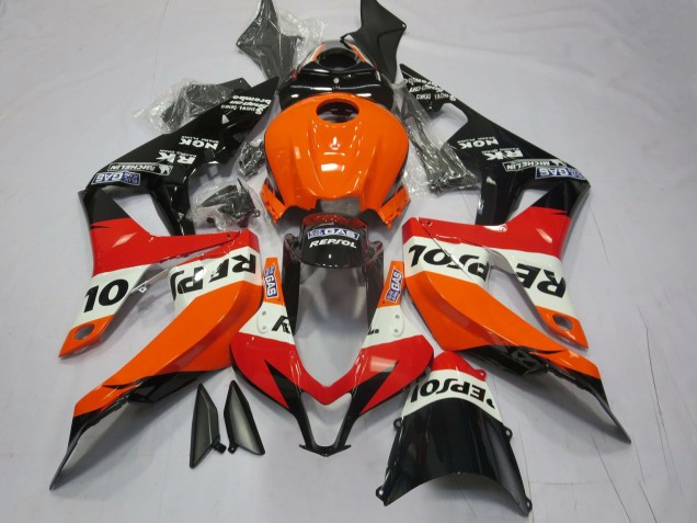 2007-2008 Orange Vif Repsol Honda CBR600RR Carénage Moto 2007-2008 Orange Vif Repsol Honda CBR600RR Carénage Moto
