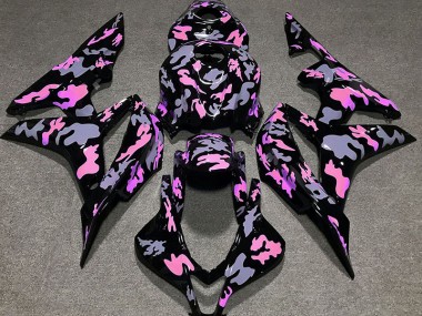 2007-2008 Rose & Gris Camouflage Honda CBR600RR Carénage Moto