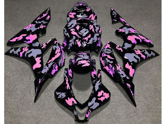 2007-2008 Rose & Gris Camouflage Honda CBR600RR Carénage Moto