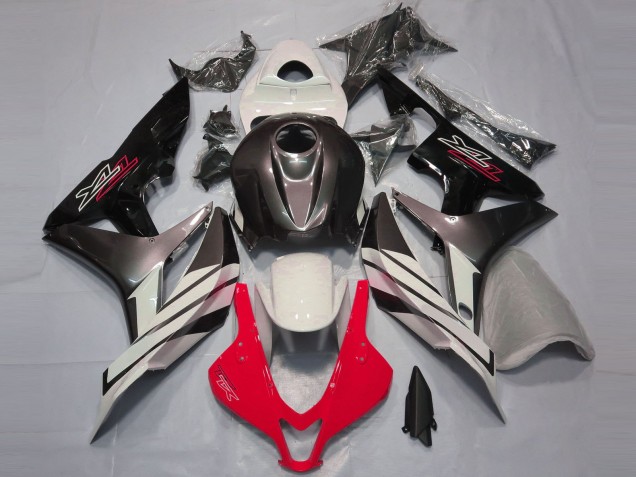 2007-2008 Rouge Blanc & Gris Honda CBR600RR Carénage Moto