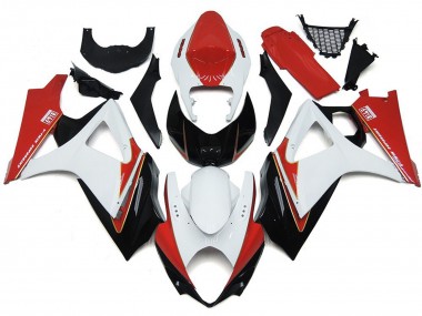 2007-2008 Rouge & Blanc Personnalisé Avec Noir Suzuki GSXR 1000 Carénage Moto