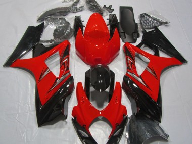 2007-2008 Rouge Lave & Noir Suzuki GSXR 1000 Carénage Moto
