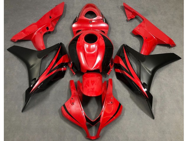 2007-2008 Rouge Perle & Noir Honda CBR600RR Carénage Moto