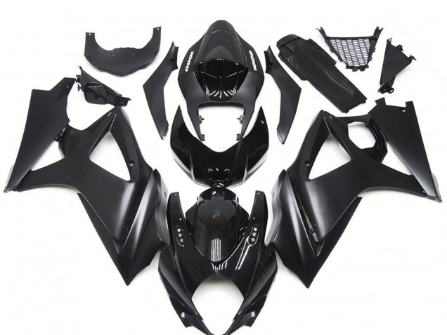 2007-2008 Slick Noir Mat Personnalisé Suzuki GSXR 1000 Carénage Moto