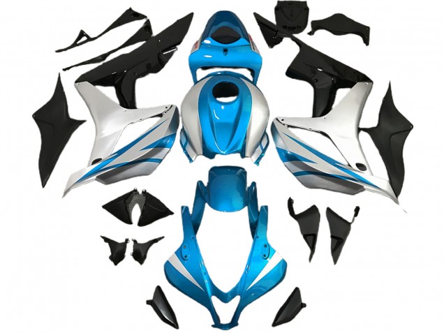 2007-2008 Style Bleu Clair & Argent OEM Honda CBR600RR Carénage Moto