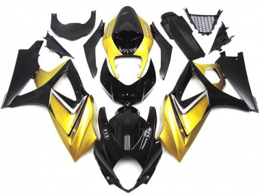 2007-2008 Style Personnalisé OEM Jaune Or Suzuki GSXR 1000 Carénage Moto