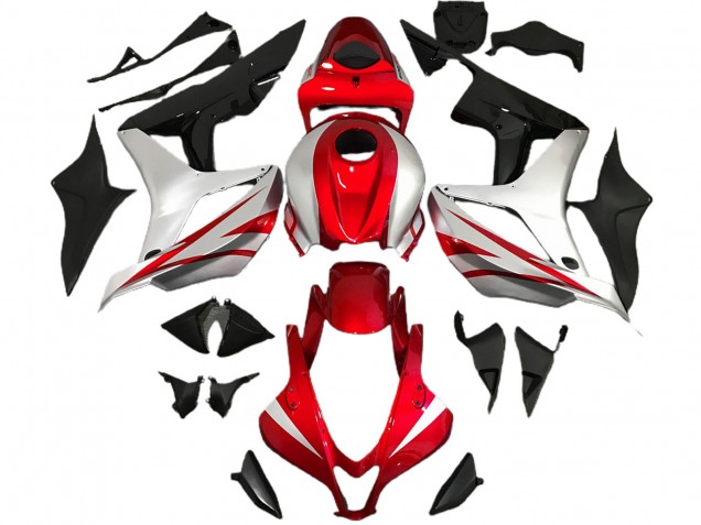 2007-2008 Style Rouge & Argent OEM Honda CBR600RR Carénage Moto