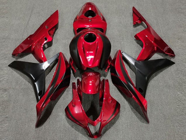 2007-2008 Style Rouge Foncé OEM Honda CBR600RR Carénage Moto