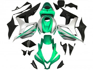 2007-2008 Style Vert Vif & Argent OEM Honda CBR600RR Carénage Moto