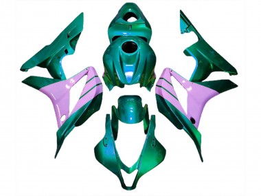 2007-2008 Turquoise & Rose Honda CBR600RR Carénage Moto