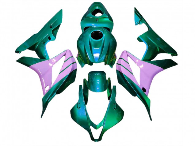 2007-2008 Turquoise & Rose Honda CBR600RR Carénage Moto