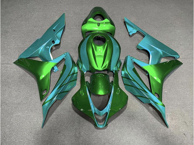 2007-2008 Vert & Bleu Sarcelle Honda CBR600RR Carénage Moto