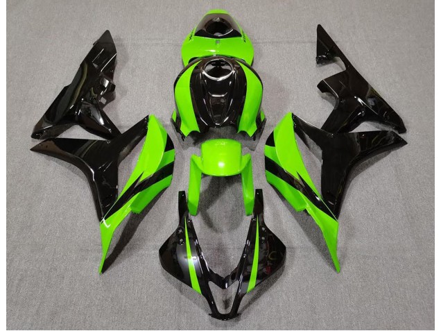 2007-2008 Vert Lime & Noir Honda CBR600RR Carénage Moto