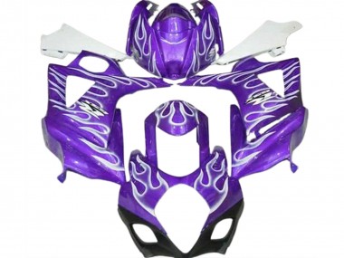 2007-2008 Violet Brillant & Blanc Flamme Suzuki GSXR 1000 Carénage Moto