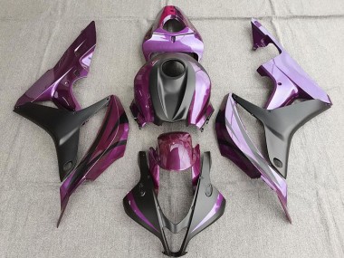 2007-2008 Violet & Noir Mat Honda CBR600RR Carénage Moto
