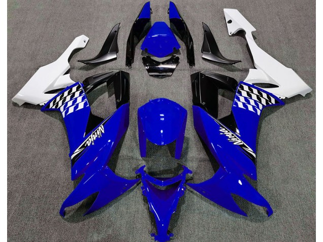 2008-2010 Bleu Brillant & Blanc Kawasaki ZX10R Carénage Moto