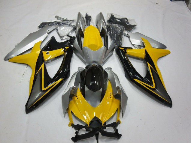 2008-2010 Jaune Noir Suzuki GSXR 600-750 Carénage Moto 2008-2010 Jaune Noir Suzuki GSXR 600-750 Carénage Moto