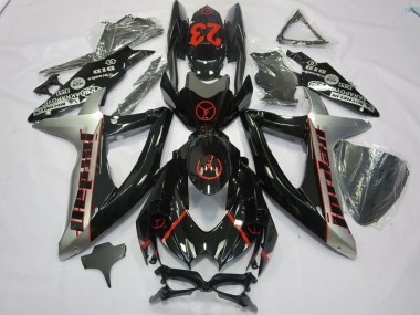 2008-2010 Nero Grigio Jordan Suzuki GSXR 600-750 Carénage Moto