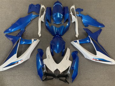 2008-2010 OEM Style Bleu & Blanc Suzuki GSXR 600-750 Carénage Moto