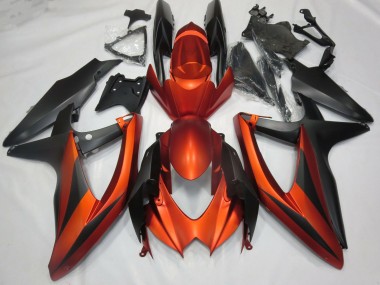 2008-2010 Orange Mat Brûlé Suzuki GSXR 600-750 Carénage Moto