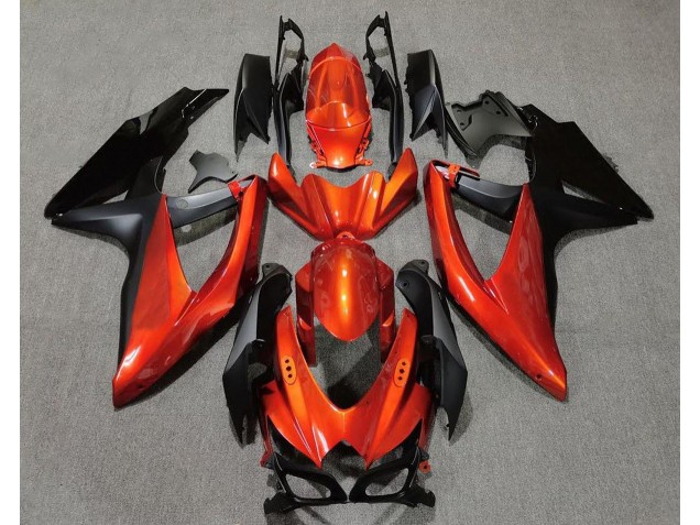 2008-2010 Orange Vif En Noir Suzuki GSXR 600-750 Carénage Moto 2008-2010 Orange Vif En Noir Suzuki GSXR 600-750 Carénage Moto