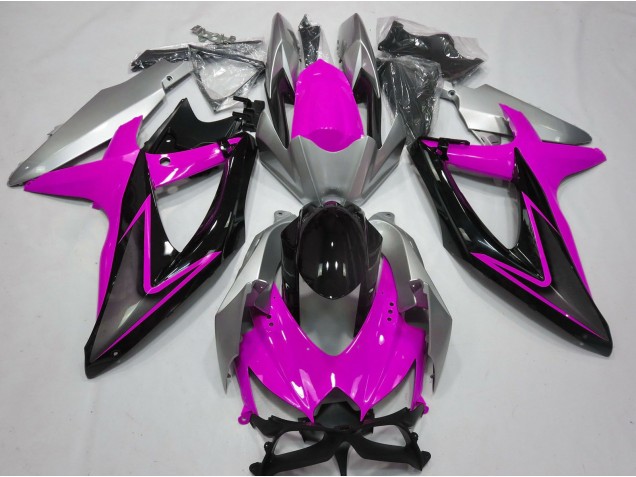 2008-2010 Rose & Argent Suzuki GSXR 600-750 Carénage Moto 2008-2010 Rose & Argent Suzuki GSXR 600-750 Carénage Moto