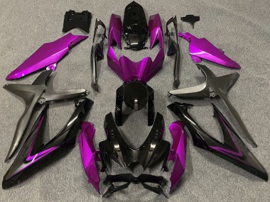 2008-2010 Rose Brillant & Vert R Suzuki GSXR 600-750 Carénage Moto